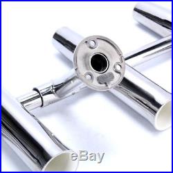 6 Tube Adjustable Rocket Launcher Rod Holder Rotated 360 Degree Stainless Steel