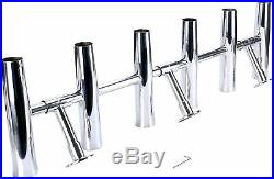 6 Tube Adjustable Stainless Rocket Launcher Rod Holders, Can Be Rotated 360 Deg