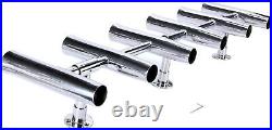 6 Tube Adjustable Stainless Steel Rocket Launcher Rod Holders Yacht Boat 360 Deg