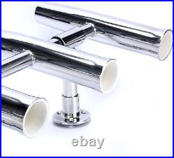 6 Tube Adjustable Stainless Steel Rocket Launcher Rod Holders Yacht Boat 360 Deg