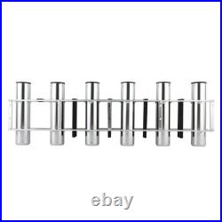 6 Tube Tackle Rack Fishing Rod Holder, Aluminum Fishing Pole Holder, Wall or