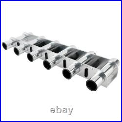 6 Tube Tackle Rack Fishing Rod Holder, Aluminum Fishing Pole Holder, Wall or
