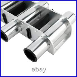 6 Tube Tackle Rack Fishing Rod Holder, Aluminum Fishing Pole Holder, Wall or
