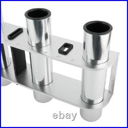 6 Tube Tackle Rack Fishing Rod Holder, Aluminum Fishing Pole Holder, Wall or