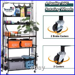 6829 Metal Fishing Rod Rack for 12 Rods, Fishing Pole Holders for Garage Use
