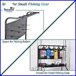 6829 Metal Fishing Rod Rack for 12 Rods, Fishing Pole Holders for Garage Use