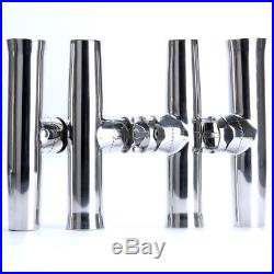 6Pcs Excellent Stainless Clamp on Fishing Rod Holder for Rail 7/8 to 1 -US