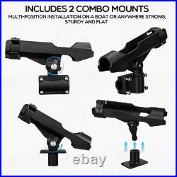 8 Pack Boat Fishing Rod Holders 360 Degree Adjustable Rod Holders Boat Fishing R