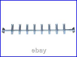8 Rod Ford BoxLink Mount Truck Fishing Rod Holder Rack Polished Aluminum