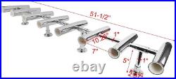 8 Tube Adjustable 304 Stainless Steel Fishing Rod Holder Boat Rocket Launcher