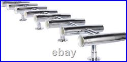 8 Tube Adjustable 304 Stainless Steel Fishing Rod Holder Boat Rocket Launcher