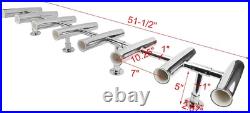 8 Tube Adjustable Fishing Rod Holder Stainless Steel Rod Rack for Boat Yacht