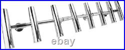 8 Tube Adjustable Fishing Rod Holder Stainless Steel Rod Rack for Boat Yacht