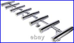 8 Tube Fishing Rod Holder Stainless Steel Rocket Launcher Rod Holders Adjustable