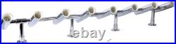 8 Tube Fishing Rod Holder Stainless Steel Rocket Launcher Rod Holders Adjustable