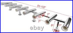 8 Tube Fishing Rod Holders Stainless Steel Adjustable for Marine Boat Yacht