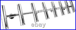 8 Tube Fishing Rod Holders Stainless Steel Adjustable for Marine Boat Yacht