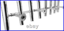 8 Tube Fishing Rod Holders Stainless Steel Adjustable for Marine Boat Yacht