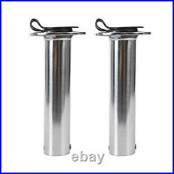 thumbnail image 2 of Amarine Made 4-Pack 90° Stainless Steel Flush Mount Fishing Rod Holders For Boats 2 of 4