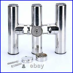 8PCS Stainless Clamp on Fishing Rod Holder for Rail 1 to 1-1/4 Boat Rod Holder