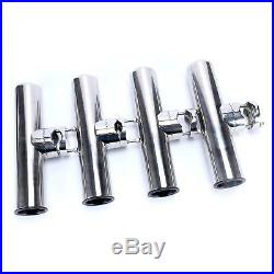 8pcs Stainless Steel Clamp On Fishing Rod Holder For Rails 7/8 to 1 Rail Mount