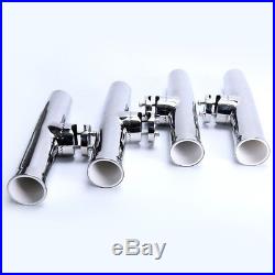 8pcs Stainless Tournament Style Clamp on Fishing Rod Holder Rails 7/8 to 1-US