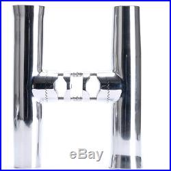 8x Stainless Steel Clamp On Rod Holder For Rail 1 To 1-1/4, Fishing Rod Holder