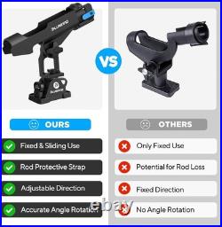Adjustable 360° Fishing Rod Holders with Strap Ideal for Boat & Kayak Fishing Adjustable 360° Fishing Rod Holders with Strap Ideal for Boat & Kayak Fishing