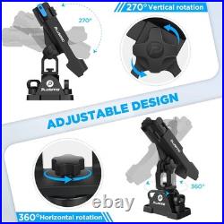 Adjustable 360° Fishing Rod Holders with Strap Ideal for Boat & Kayak Fishing Adjustable 360° Fishing Rod Holders with Strap Ideal for Boat & Kayak Fishing