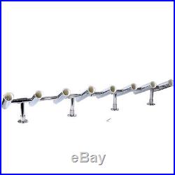 Adjustable 8 Tubes Stainless Rocket Launcher Rod Holder Can be Rotated 360 Deg