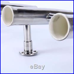 Adjustable 8 Tubes Stainless Rocket Launcher Rod Holder Can be Rotated 360 Deg