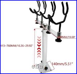 Adjustable Aluminum Fishing Rod Holder 4 Rod Boat Mount Heavy Duty Rustproof