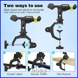 Adjustable Boat Fishing Rod Holder, Upgraded Fishing Gear with 360°Button Rotatio