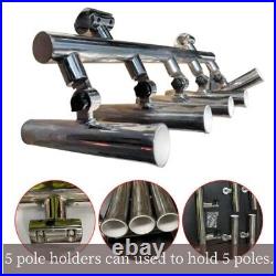 Adjustable Fishing Rod Base 5 Tube Rod Holder For Rails Rod Rest Holder