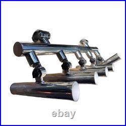 Adjustable Fishing Rod Base 5 Tube Rod Holder For Rails Rod Rest Holder