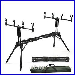 Adjustable Retractable Carp Fishing Rod Pod Stand Holder Foldable Fishing F9G4