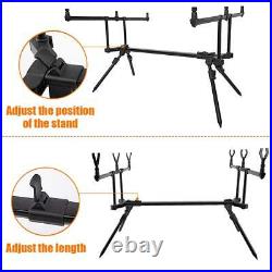 Adjustable Retractable Carp Fishing Rod Stand Holder Fishing Pole Pod Stand w