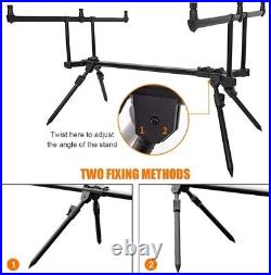 Adjustable Retractable Carp Fishing Rod Stand Holder Fishing Pole Pod Stand w
