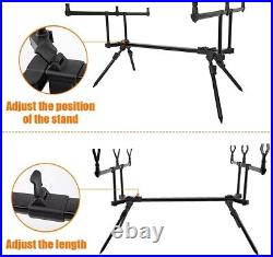 Adjustable Retractable Carp Fishing Rod Stand Holder Fishing Pole Pod Stand w