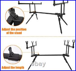 Adjustable Retractable Carp Fishing Rod Stand Holder Fishing Pole Pod Stand with