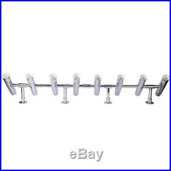 Adjustable Stainless 8 Tubes Launcher Rod Holders, Can be Rotated 360 Deg 1 PCS