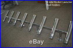 Adjustable Stainless Steel Rocket Launcher Rod Holders 360Deg Rotatable 4-8 Tube