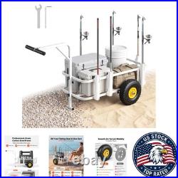 All-Terrain Fishing Cart with 200 lbs Load Capacity & 7 Fishing Rod Holders