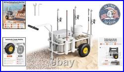 All-Terrain Fishing Cart with 200 lbs Load Capacity & 7 Fishing Rod Holders