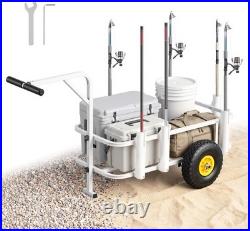 All-Terrain Fishing Cart with 200 lbs Load Capacity & 7 Fishing Rod Holders