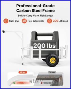 All-Terrain Fishing Cart with 200 lbs Load Capacity & 7 Fishing Rod Holders