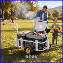 All-Terrain Fishing Cart with 200 lbs Load Capacity & 7 Fishing Rod Holders