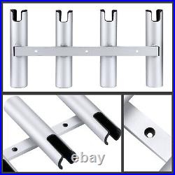 Aluminium 4 Tube Fishing Rod Holder for Marine Boat Light-Weight & Heavy Duty