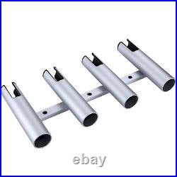 Aluminium 4 Tube Fishing Rod Holder for Marine Boat Light-Weight & Heavy Duty