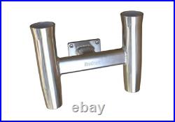 Aluminum 2 Rod Holder/Transom Mounted/Wall Mount Rod Holder -90 Degree